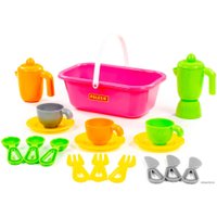 Набор игрушечной посуды Полесье TOP Сhef с корзинкой на 3 персоны 42637