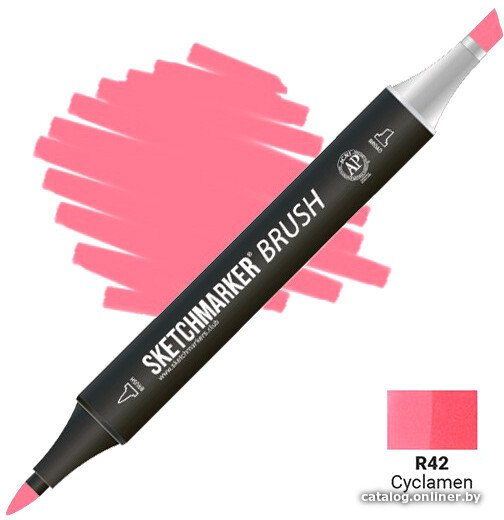 Маркер художественный Sketchmarker Brush Двусторонний R42 SMB-R42 (цикламен)