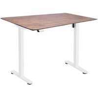 Стол для работы стоя ErgoSmart Wooden Electric Desk Slim 1300х750х27 мм (скошенный край, дуб мореный/белый)