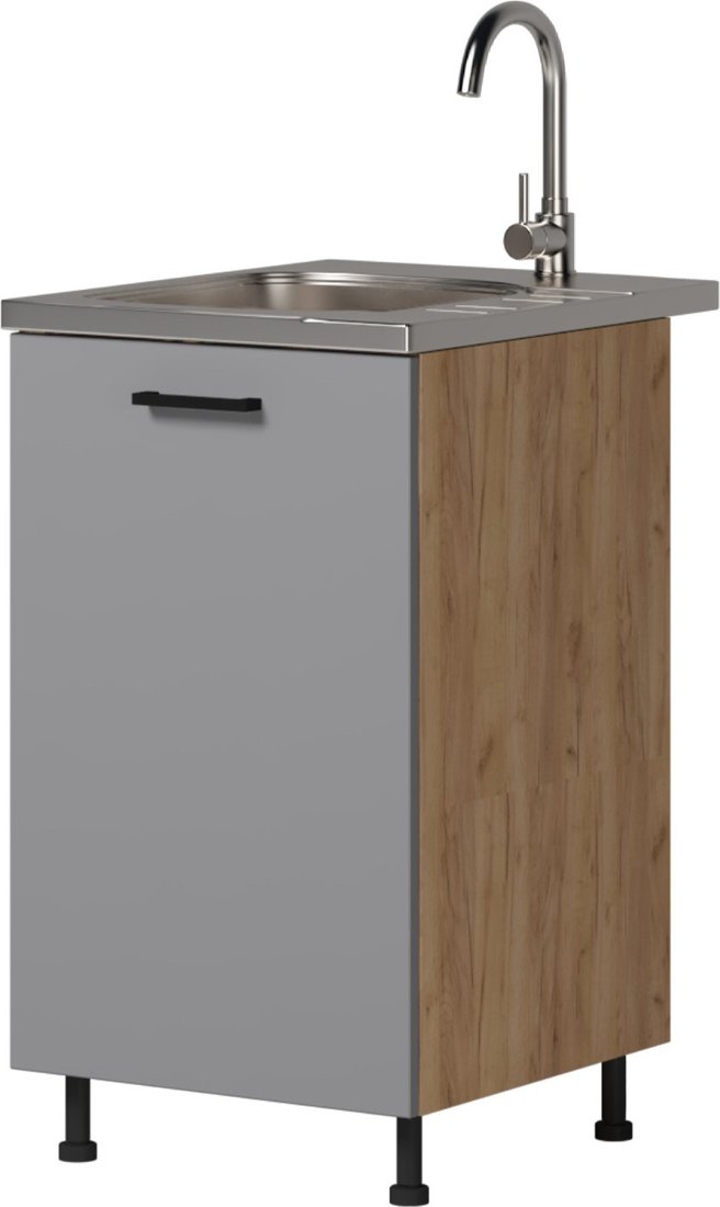 

Шкаф напольный Genesis Мебель Алиса Грей 500 (дуб золотой/серый)