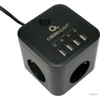 Сетевой фильтр Cablexpert CUBE-3-U4-B-1.5