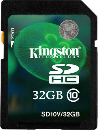 Карта памяти Kingston SDHC (Class 10) 32GB (SD10V/32GB)