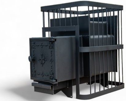 

Банная печь ComfortProm Сталь 8мм 16м3, чугунная дверь