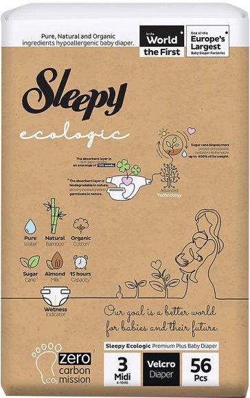 

Трусики-подгузники Sleepy Ecologic 2X Jumbo Midi трусики (56 шт)