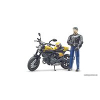 Мотоцикл Bruder Scrambler Ducati с мотоциклистом 63053