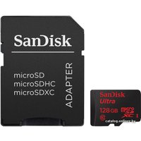 Карта памяти SanDisk Ultra microSDXC (Class 10) 128GB + адаптер (SDSDQUAN-128G-G4A)