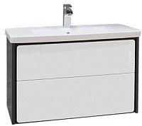 

Roca Тумба с умывальником Ronda 80 A32747000 + ZRU9302965 (белый глянец/антрацит)