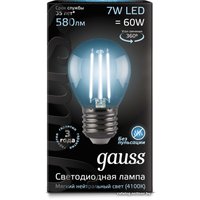 Светодиодная лампочка Gauss LED Filament Globe E27 7 Вт 4100 К 105802207