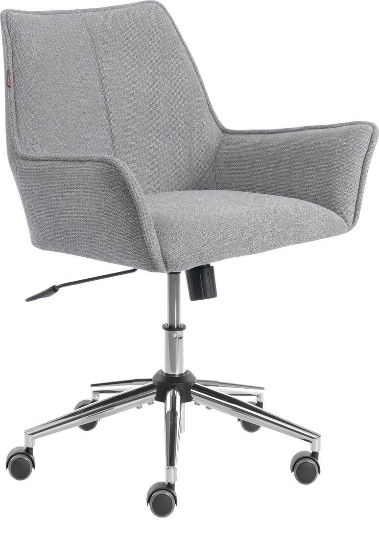 

Стул с подлокотниками TetChair Мурано (хром, велюр/букле (HYP), светло-серый)