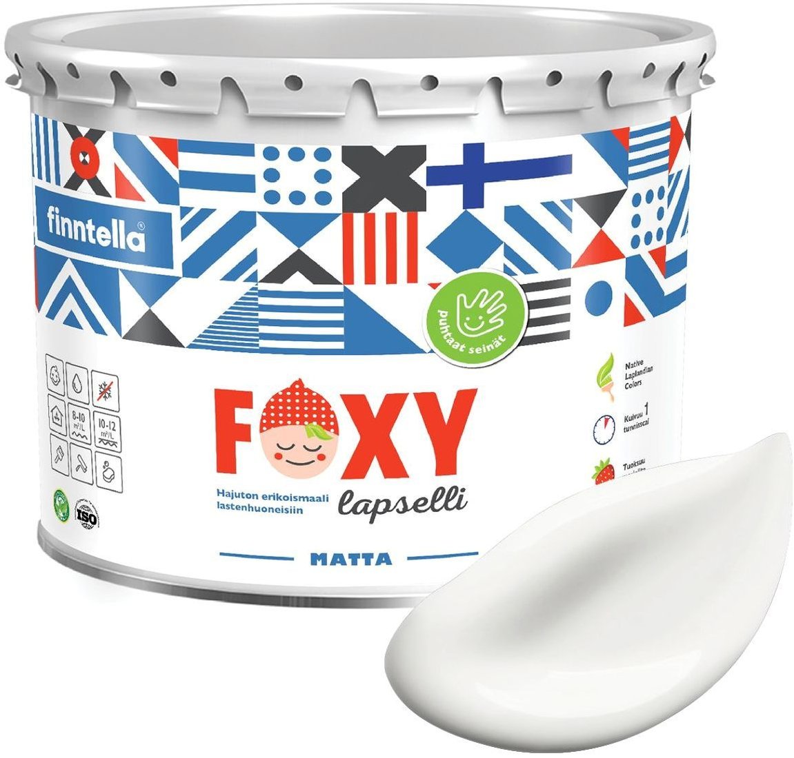 

Краска Finntella Foxy Lapselli Matte Kielo F-50-1-3-FL200 2.7 л (белый)