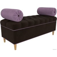 Банкетка Лига диванов Глория 113680 (микровельвет коричневый/сиреневый/сиреневый)