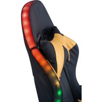 Игровое (геймерское) кресло AR GAMING AR 005 (с LED подсветкой, черный/желтый)