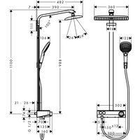 Душевая система  Hansgrohe Raindance Select E 360 1jet 27287400 (белый/хром)