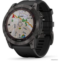 Умные часы Garmin Fenix 7X Sapphire Solar (серый карбон/черный)