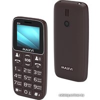 Кнопочный телефон Maxvi B110 (коричневый)