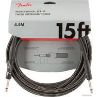 Гитарный кабель Fender Pro 15 INST Cable GRY TWD 6.3 Jack - 6.3 Jack (4.5 м, черный)