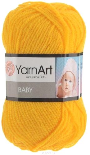 Yarnart Baby 100% акрил 32 50 г (150 м, шафран)