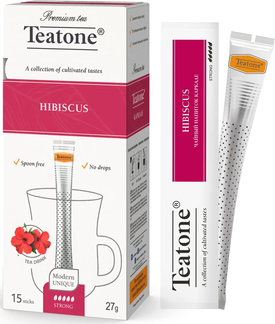 

Каркаде Teatone Hibiscus karkade Red Tea - Красный чай Гибискус каркаде 15 шт