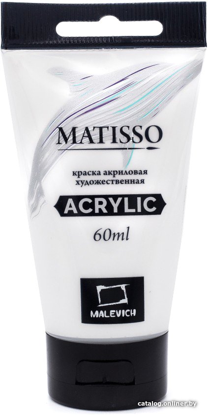 Акриловая краска Малевичъ Matisso 617044 (60 мл, белила титановые)