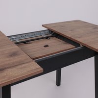 Кухонный стол Мамадома Tirk radial-94 раздвижной 94-126х64 (дуб веллингтон/черный)