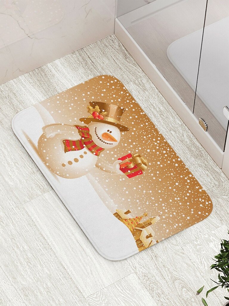 

Коврик для ванной JoyArty Подарок снеговика bath_4548