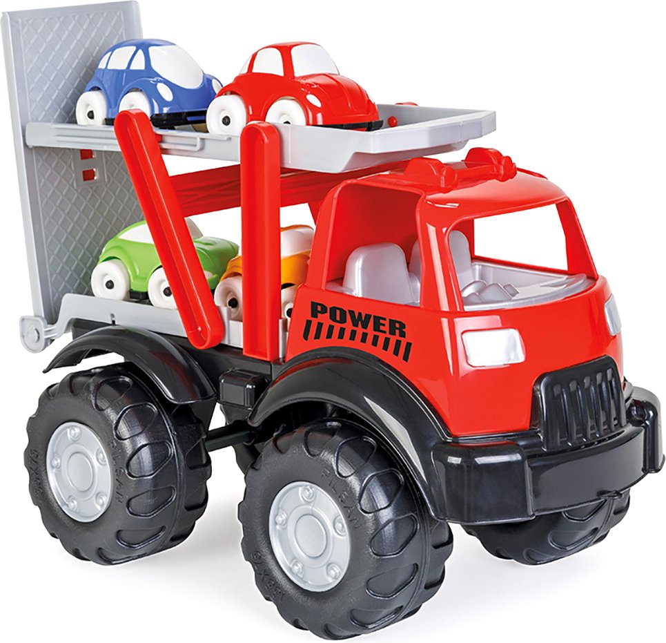 

Автовоз Pilsan Power Truck с 4-мя машинками 06516