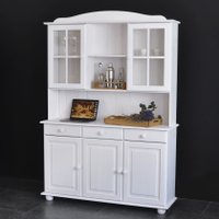 Шкаф-витрина Диприз Lena Д.73012.2 (белый воск)