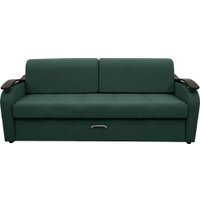 Диван Сириус Лидер-2 ППУ 215x110 (Eva 19 велюр темно-зеленый)