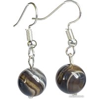 Серьги Wolves Элитный Агат 40764 №2 (серый)