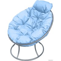 Кресло M-Group Папасан мини 12060303 (серый/голубая подушка)