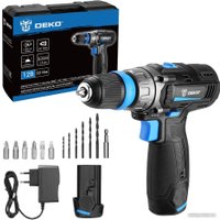 Дрель-шуруповерт Deko DKCD12V PRO 083-1004 (с 2-мя АКБ 1.5Ач, кейс)