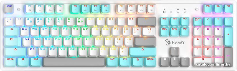 Клавиатура A4Tech Bloody S510N (белый, Bloody BLMS Red)