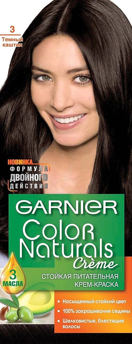 

Крем-краска для волос Garnier Color Naturals 3 темный каштан