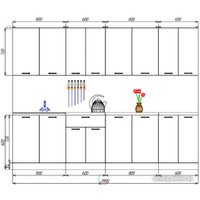 Готовая кухня ЭлиГард Lion 2.8 (дуб сонома/дуб марбург/королевский опал)