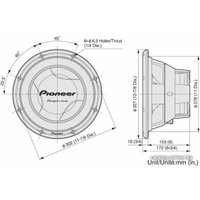 Головка сабвуфера Pioneer TS-W308D4