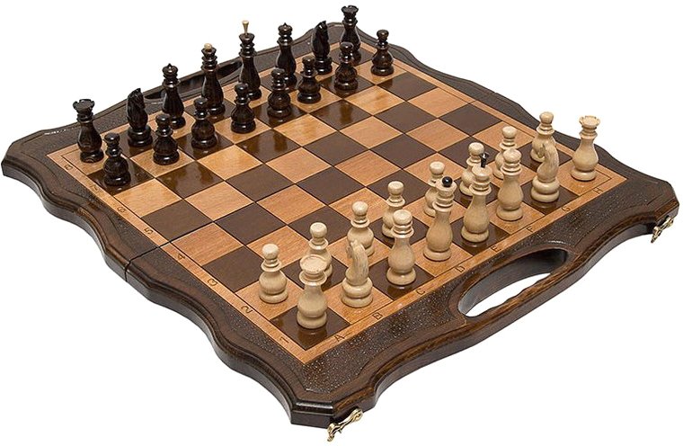 

Шахматы/шашки/нарды Haleyan Резные 50 с ручкой kh130-5