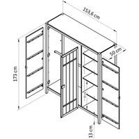Шкаф распашной Диприз 3 дв. Д.70050.1 (эвкалипт) в Солигорске