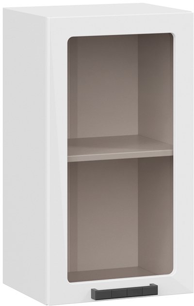 

Шкаф навесной Трия Детройт 1В4С исп. 2 (белый/белый глянец)