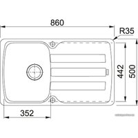 Кухонная мойка Franke Antea AZG 611-86 (сахара)