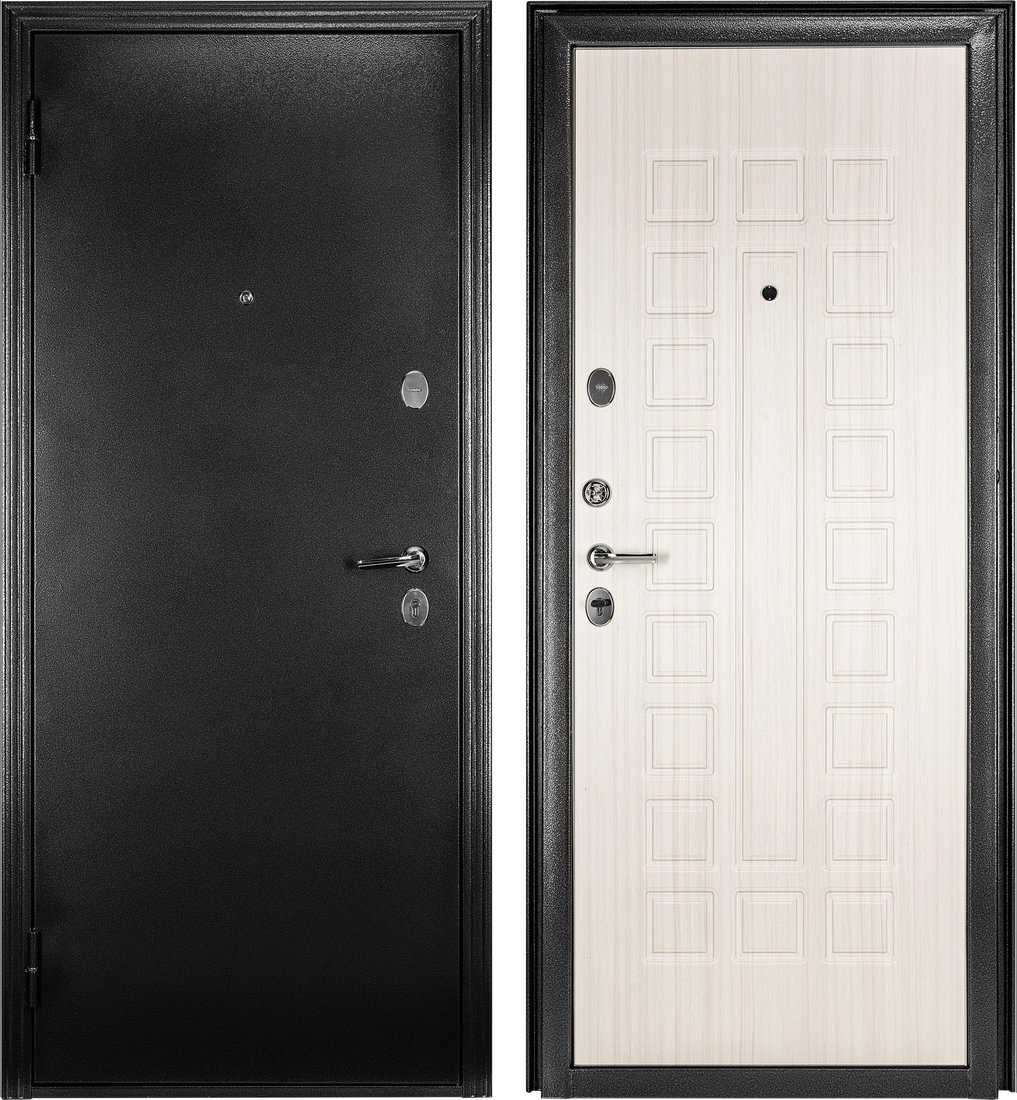 

Металлическая дверь Guard MG60 МДФ 87х205 левая (черное серебро/белый ясень)