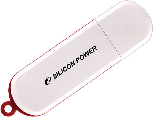 

USB Flash Silicon-Power LuxMini 320 16GB (белый/красный)