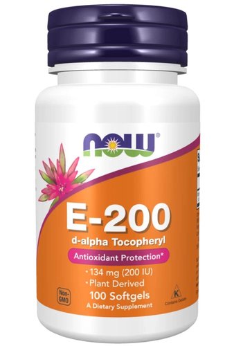 Витамин Now Foods Vitamin E-200 D-Alpha Tocopheryl капсул (100 капсул)