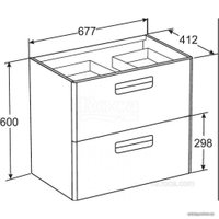  Roca Тумба с умывальником The Gap 70 ZRU9302878 + A327471000