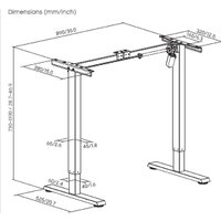 Подстолье для работы стоя ErgoSmart Electric Desk Light (черный)