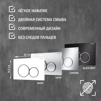 Инсталляция для унитаза Lauter 21901002 с кнопкой 219702E (белый)