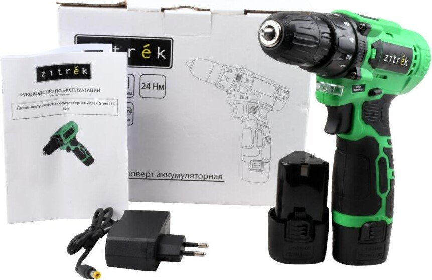 

Дрель-шуруповерт Zitrek Green Li-ion 086-1001 (с 2-мя АКБ)