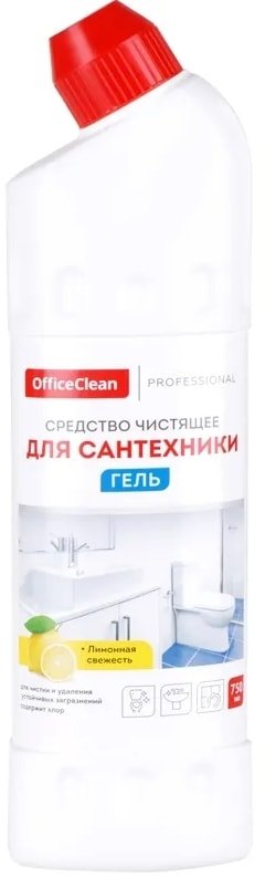 

Средство для сантехники OfficeClean Лимонная свежесть 750 мл