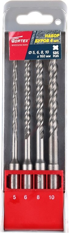 

Набор буров Wortex WHDS5010C10414 (4 предмета)