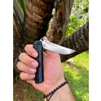 Складной нож Kizlyar Supreme Whisper AUS-10Co StoneWash Blue