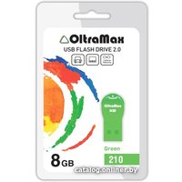 USB Flash OltraMax 210 8GB (зеленый) [OM-8GB-210-Green]